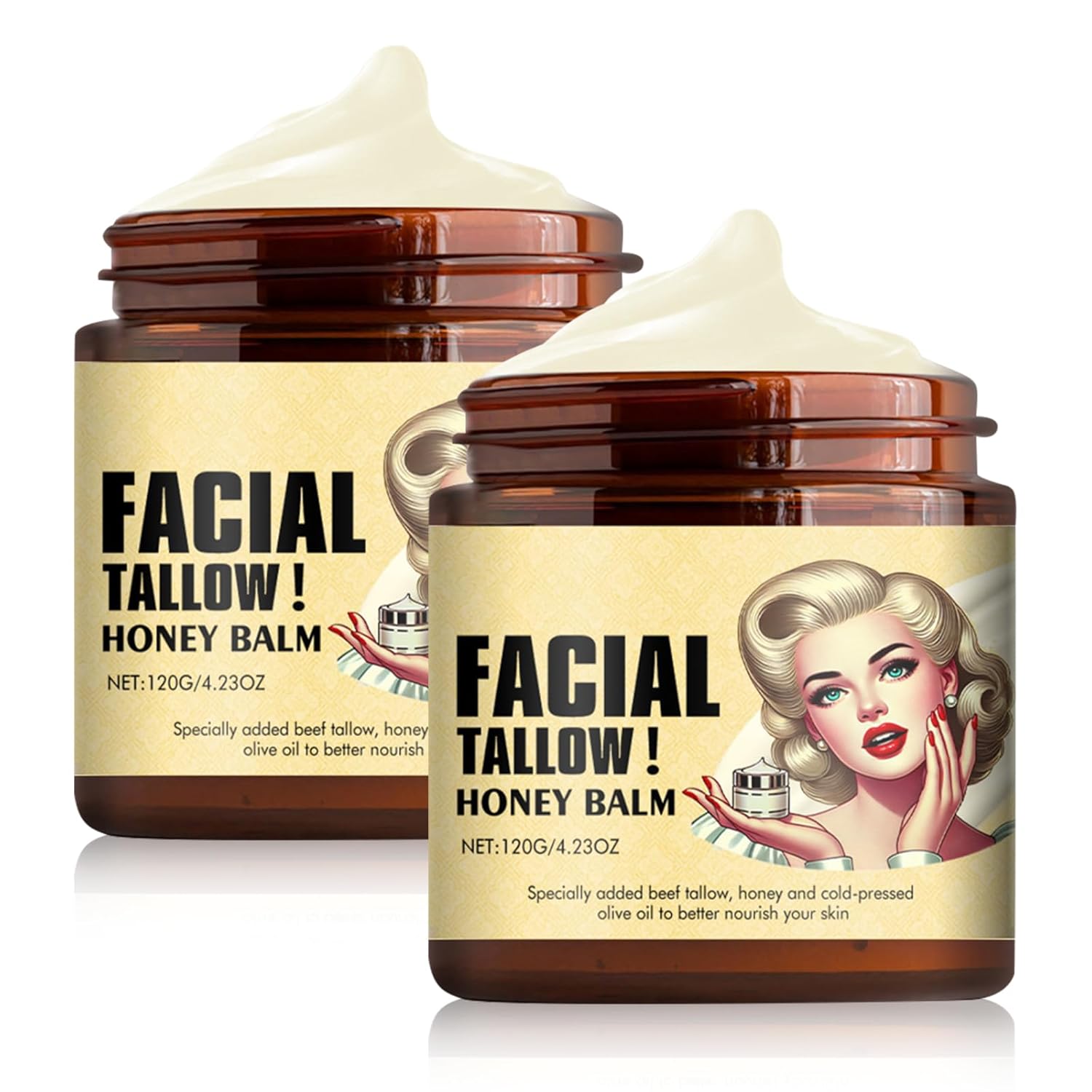 FACIAL Whipped Beef Tallow and Honey Balm